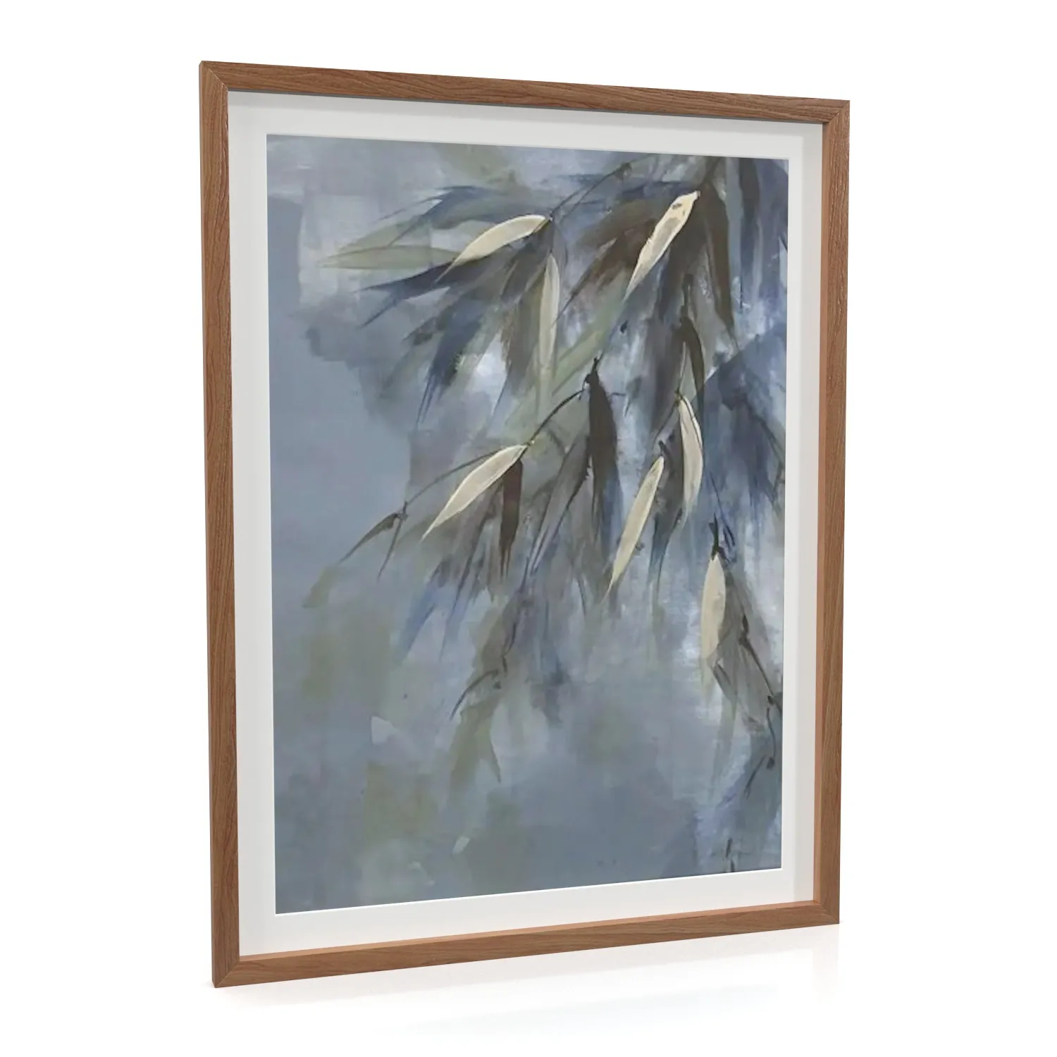 Original Bamboo Watercolor Wall Art PBR 3D Model_01